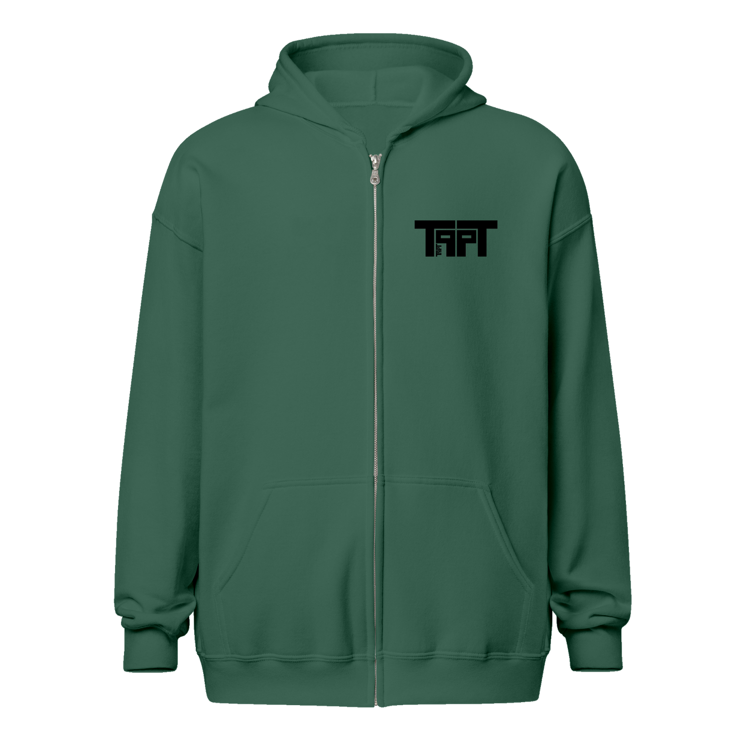 As Above So Below Alpine Green Black zip up hoodie