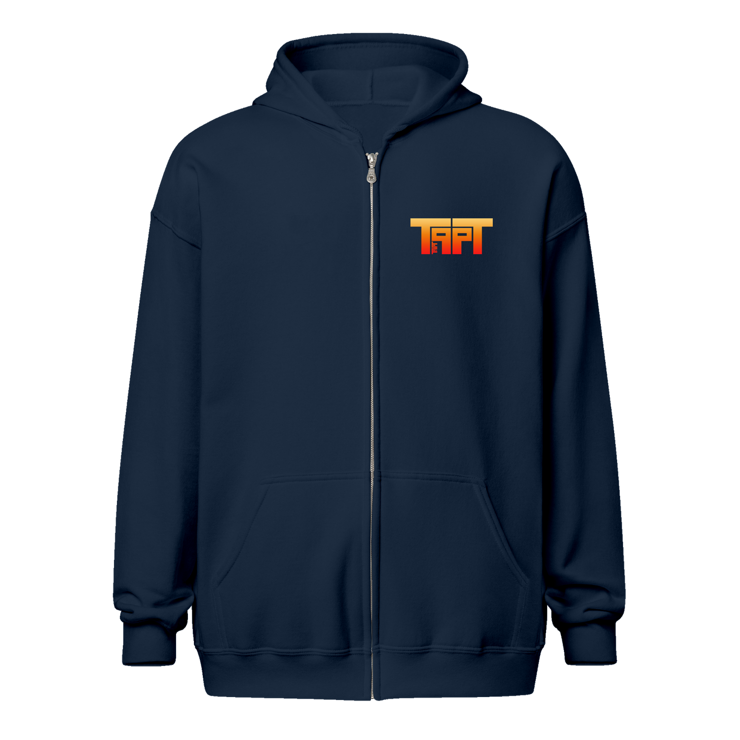 As Above So Below Navy Orange Fade zip up hoodie