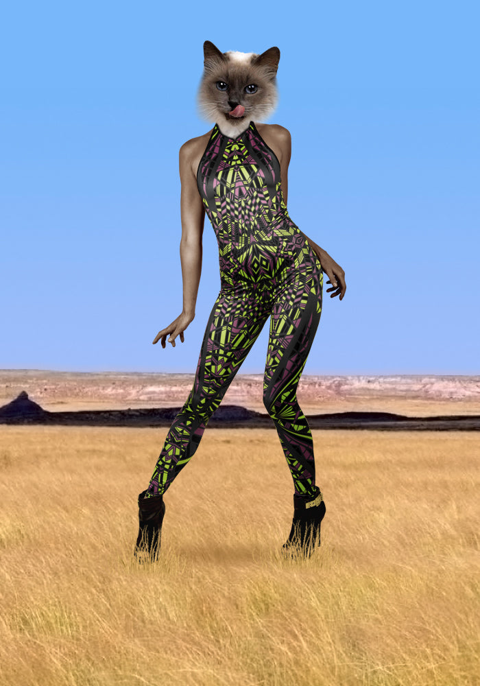 Hadron Colider psychdelic geometric catsuit by TAPT