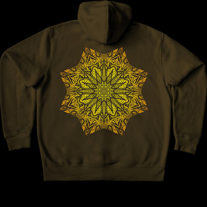 Geometric Optical Illusion Abstract Psychedelic artwork printed on an organic cotton Hoodie by Alternative Cult clothing brand TAPT. Customise the colour of the garment and the TAPT design. 