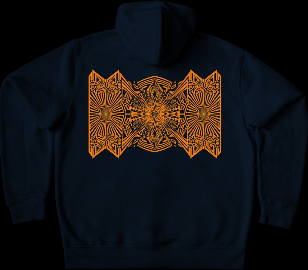 23 Carrot Orange Kids Pullover Hoodie French Navy