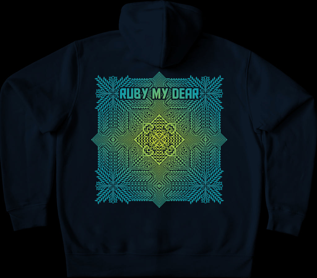 Ruby My Dear - Altaïr Fade Toxic Teal Kids Pullover Hoodie French Navy