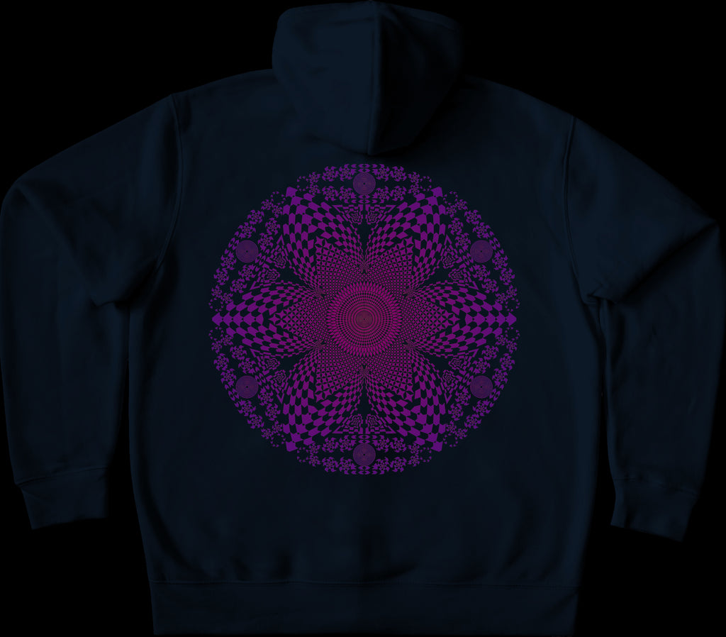 Star Seed Fade Plumb Purple Kids Pullover Hoodie French Navy