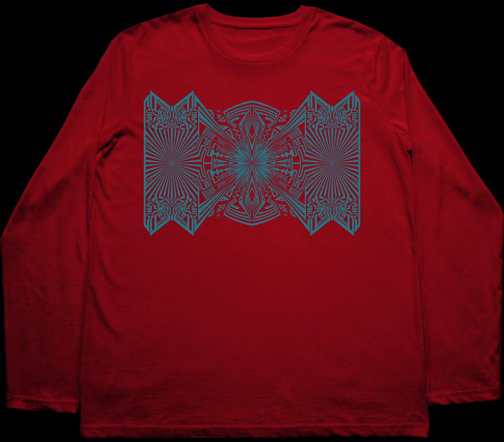 23 Carrot Teal Long Sleeve T-Shirt Red