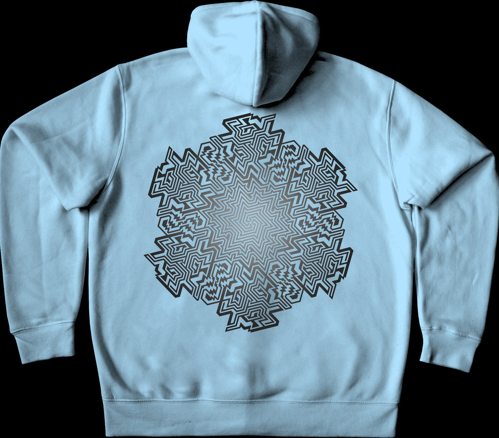 Metatron Fade Myst Charcoal Pullover Hoodie Sky Blue