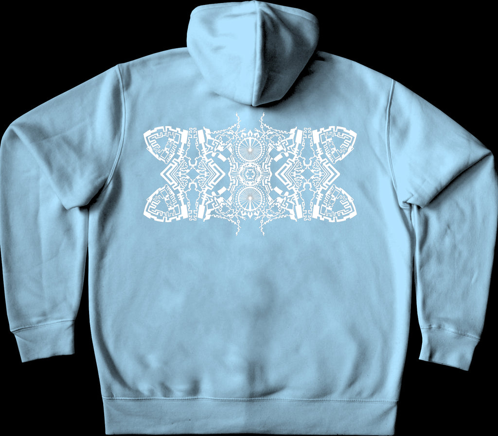 TAPTistry White Pullover Hoodie Sky Blue