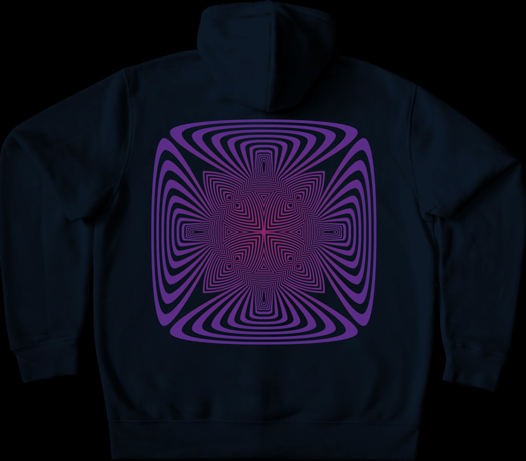 Rambunctious Protagonist Fade Plumb Purple Zip Hoodie French Navy