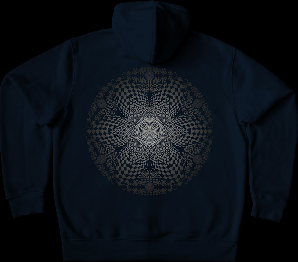 Star Seed Fade Myst Charcoal Zip Hoodie French Navy